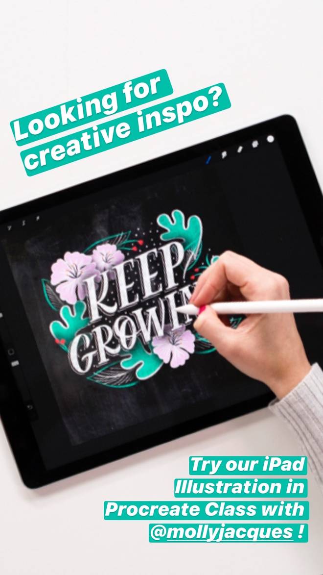Class marketing: iPad illustration in Procreate