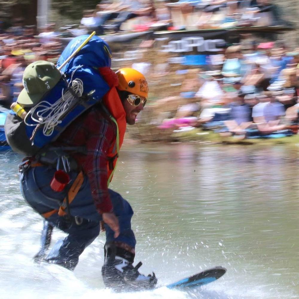 Cushing Crossing pond skim, shot from the water line