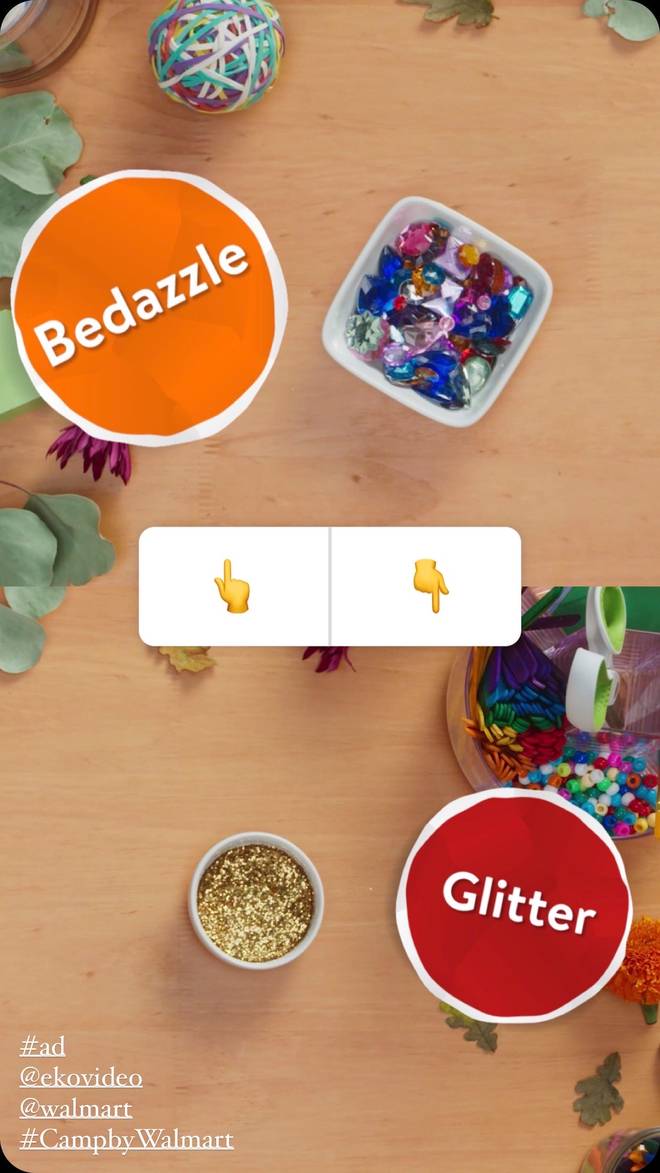 Camp by Walmart: the audience votes, bedazzle or glitter