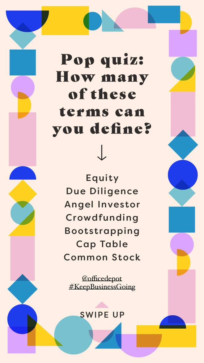 Office Depot sponsored series: founder finance pop quiz