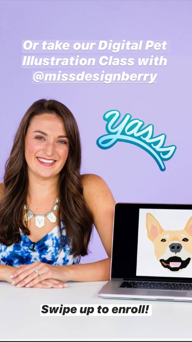 Class marketing: digital pet illustration