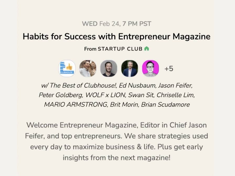 Live audio with Entrepreneur editor in chief Jason Feifer