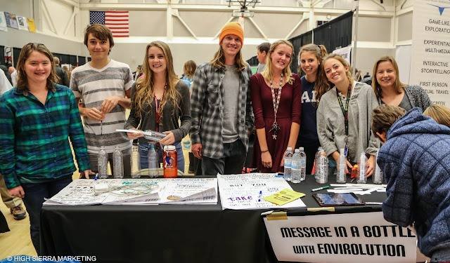 Envirolution booth, student-run