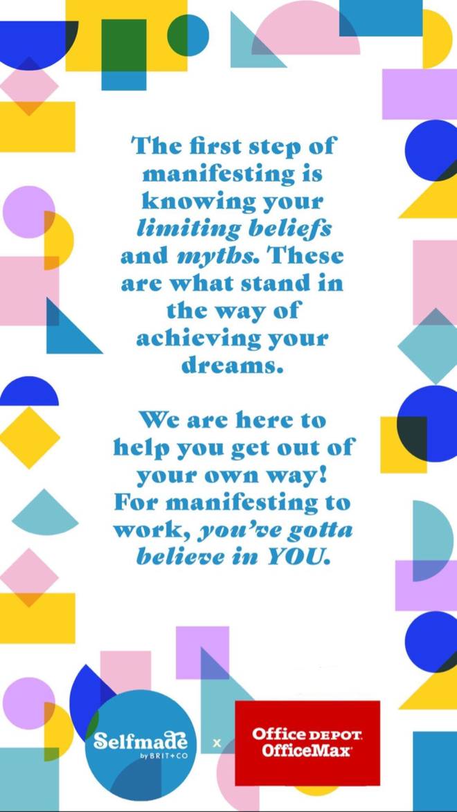 Office Depot sponsored series: the first step of manifesting